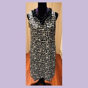 Sleeveless Black & White Dress